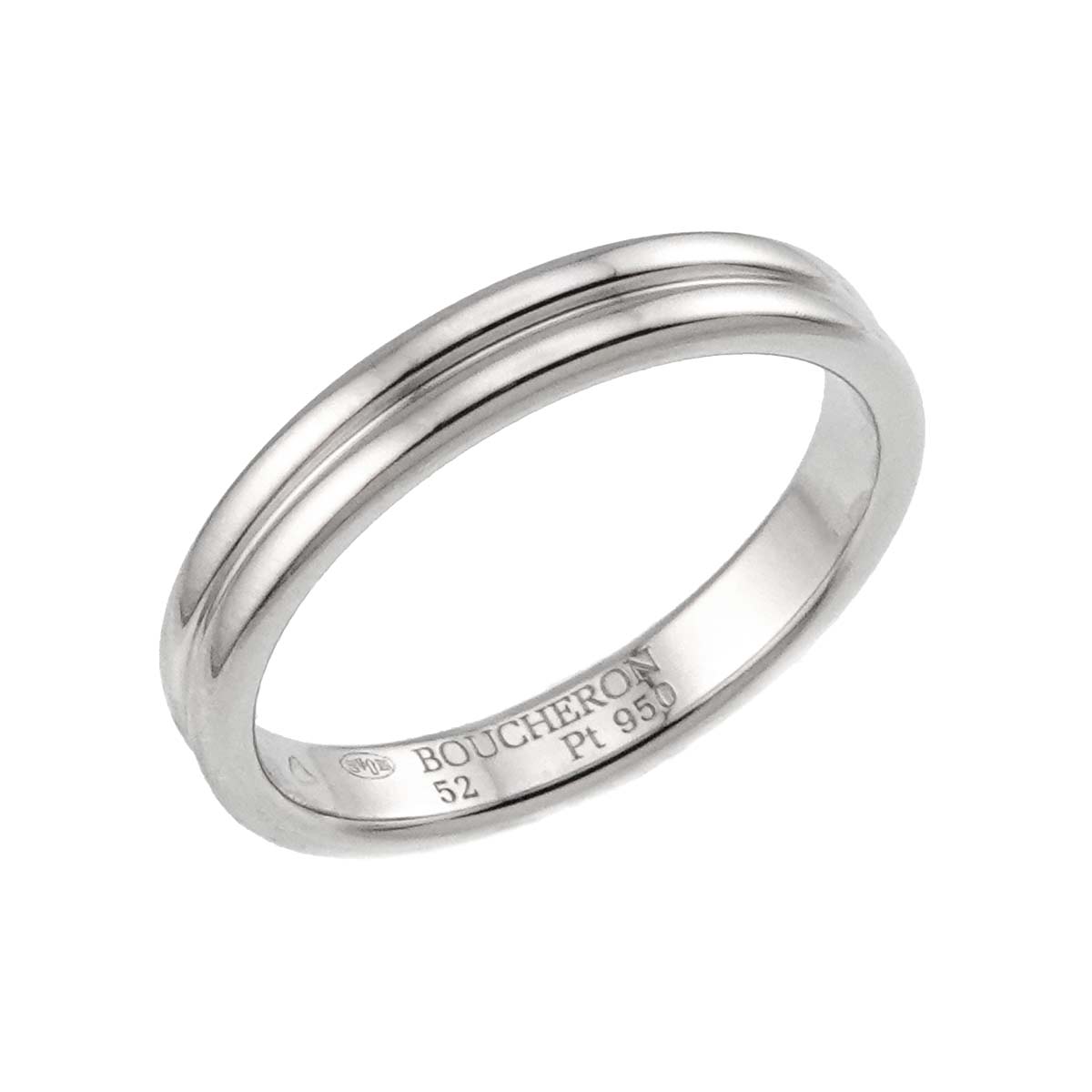 Godron Ring Pt Platinum Size52 6(US)