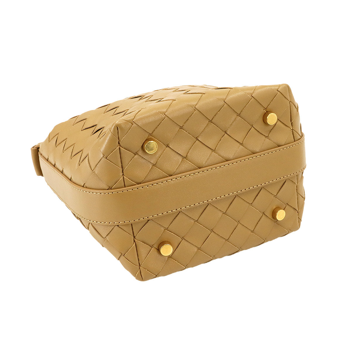 Intrecciato Wallace Hand Bag Lether Beige Purse