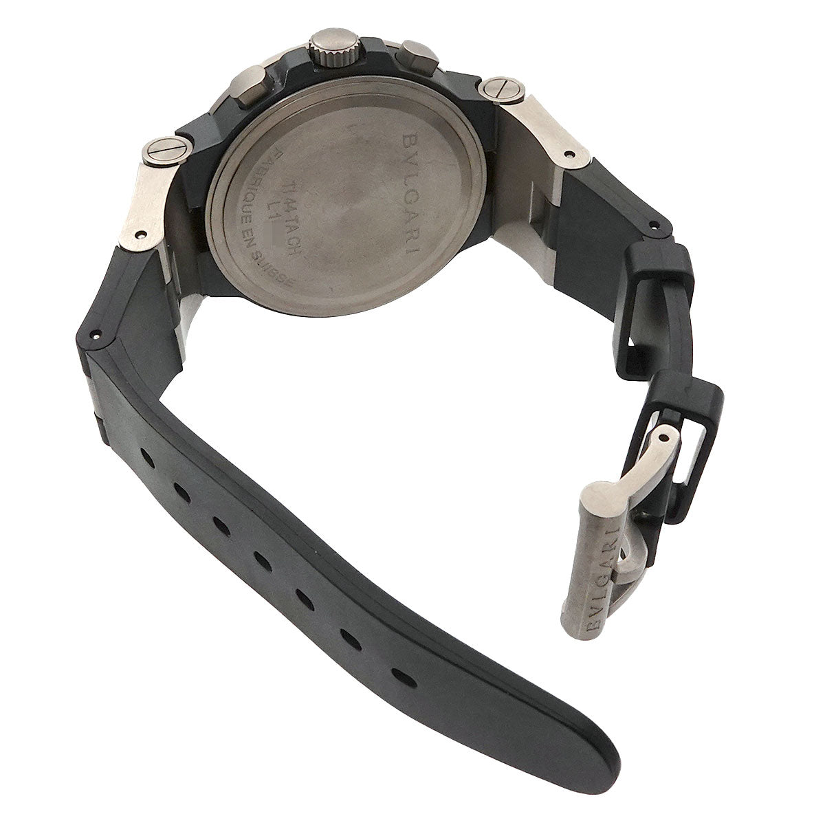 Diagono TI44TACH Titanium Date Carbon Automatic Black Dial