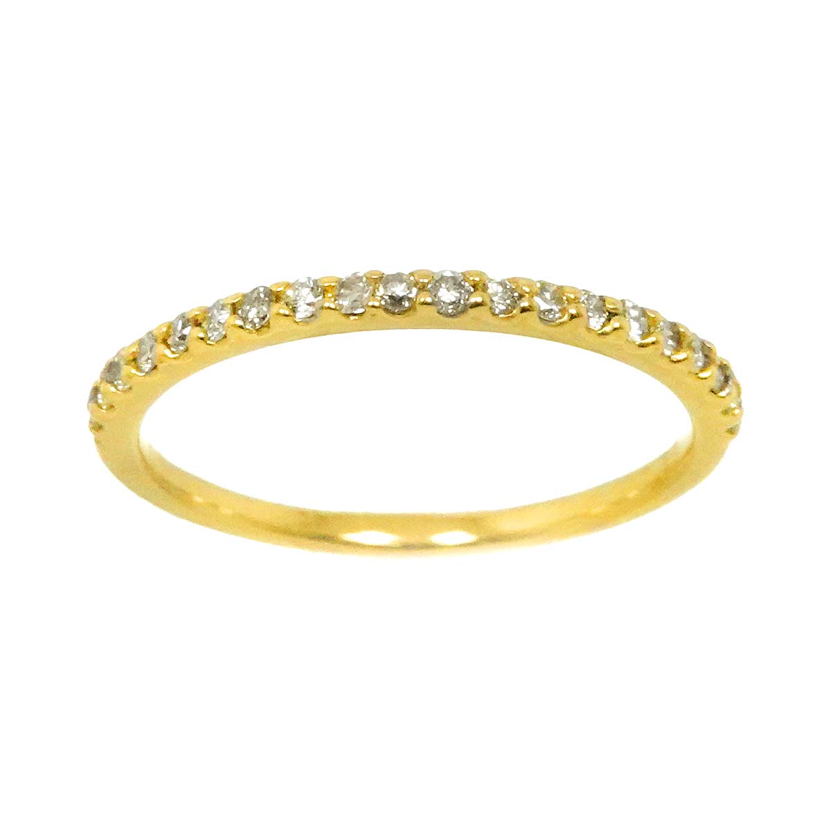Diamond 0.20ct Ring 18K YG Yellow Gold 750 5.5-5.75(US)