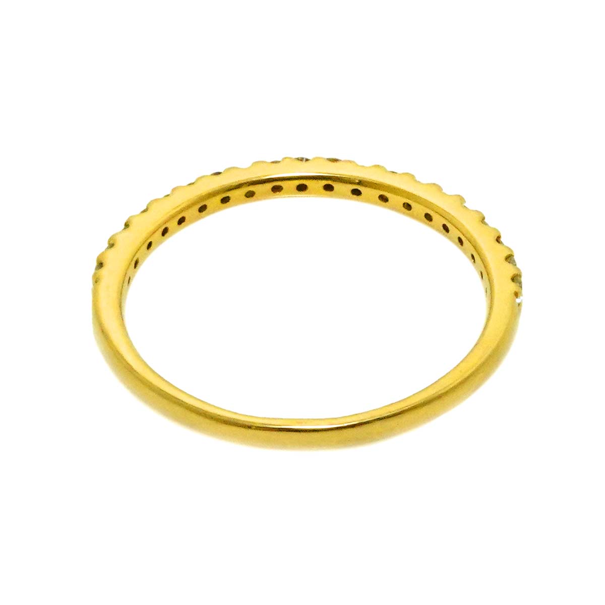 Diamond 0.20ct Ring 18K YG Yellow Gold 750 5.5-5.75(US)