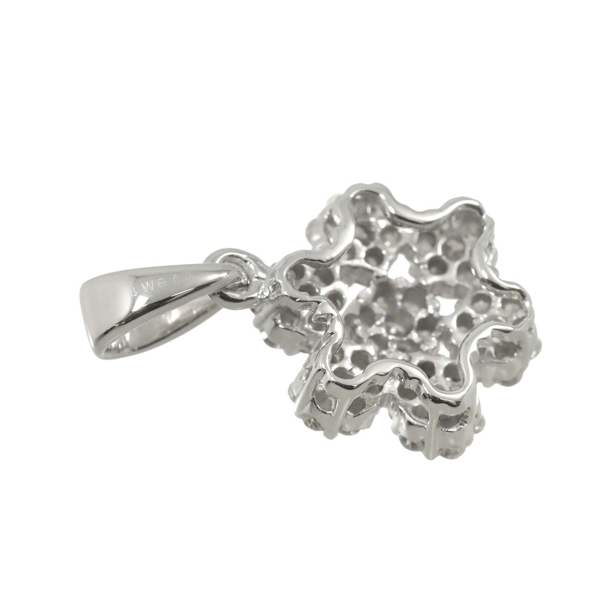 Diamond 0.52ct Pendant Top 18K K18 WG White Gold 750