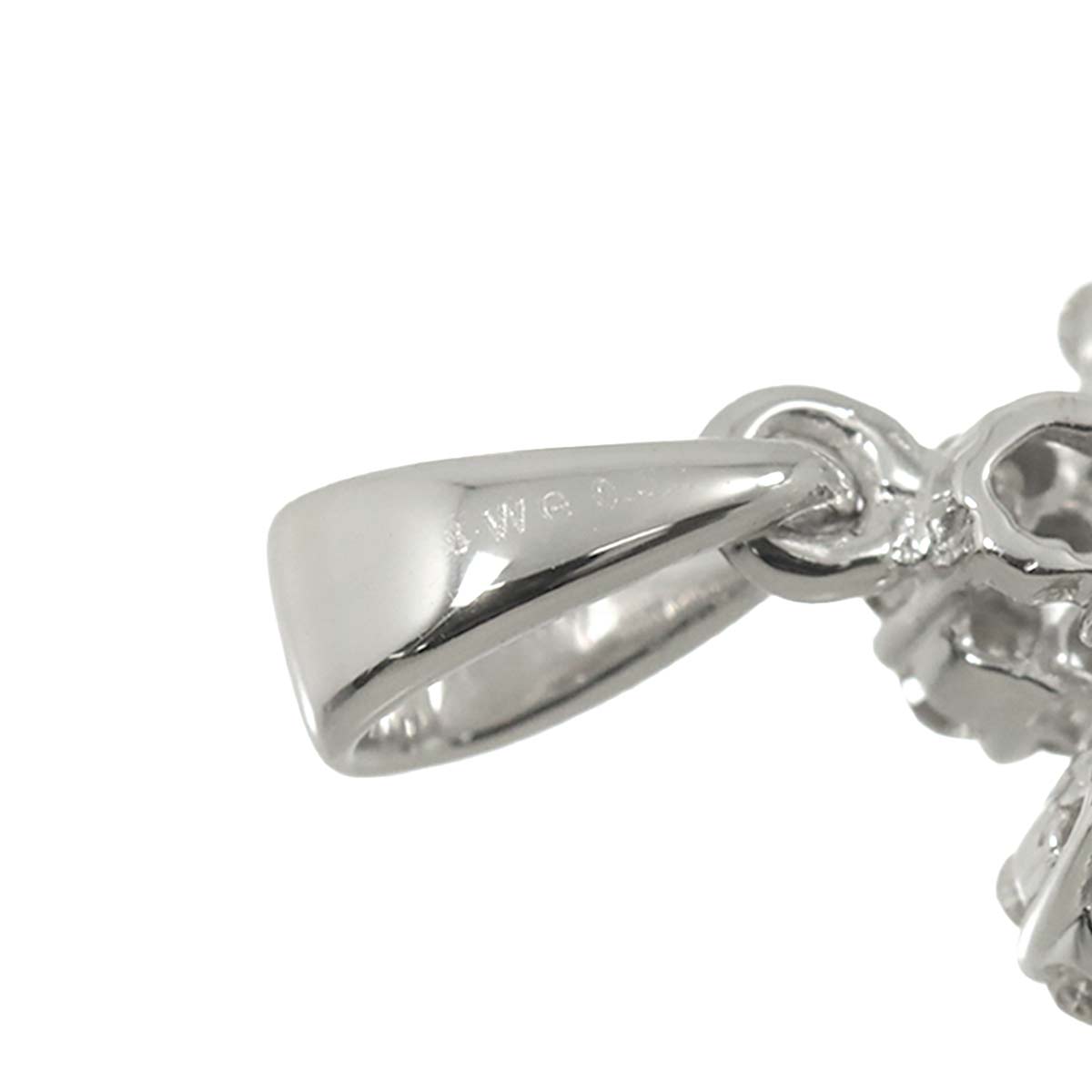 Diamond 0.52ct Pendant Top 18K K18 WG White Gold 750