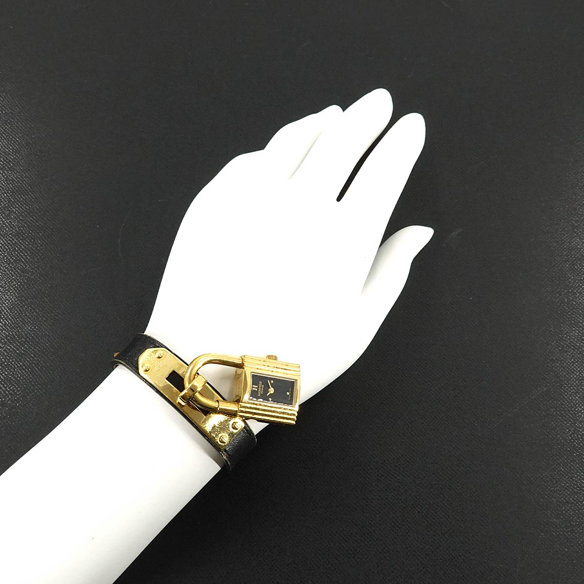 KELLY Watch Quartz Black Dial Leather Ladies Watch