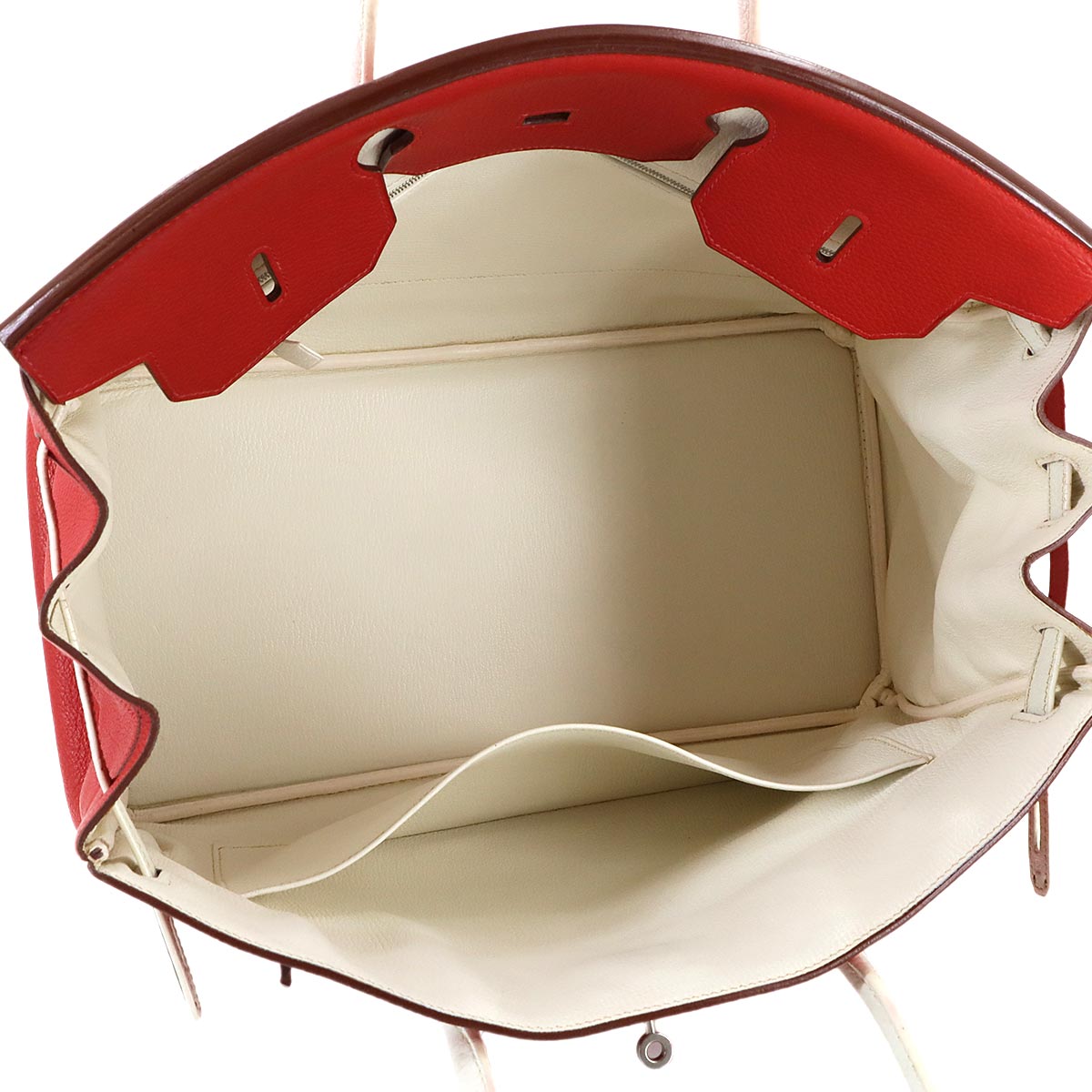 Birkin 40 SPO Personal Togo Rouge Garance White Hand Bag