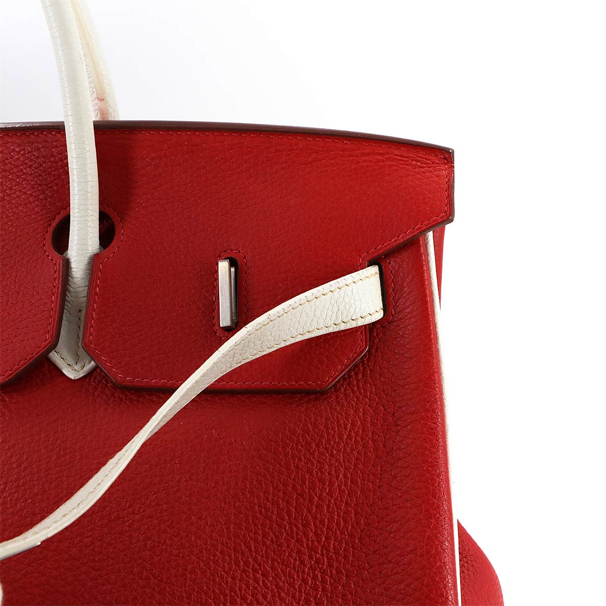 Birkin 40 SPO Personal Togo Rouge Garance White Hand Bag