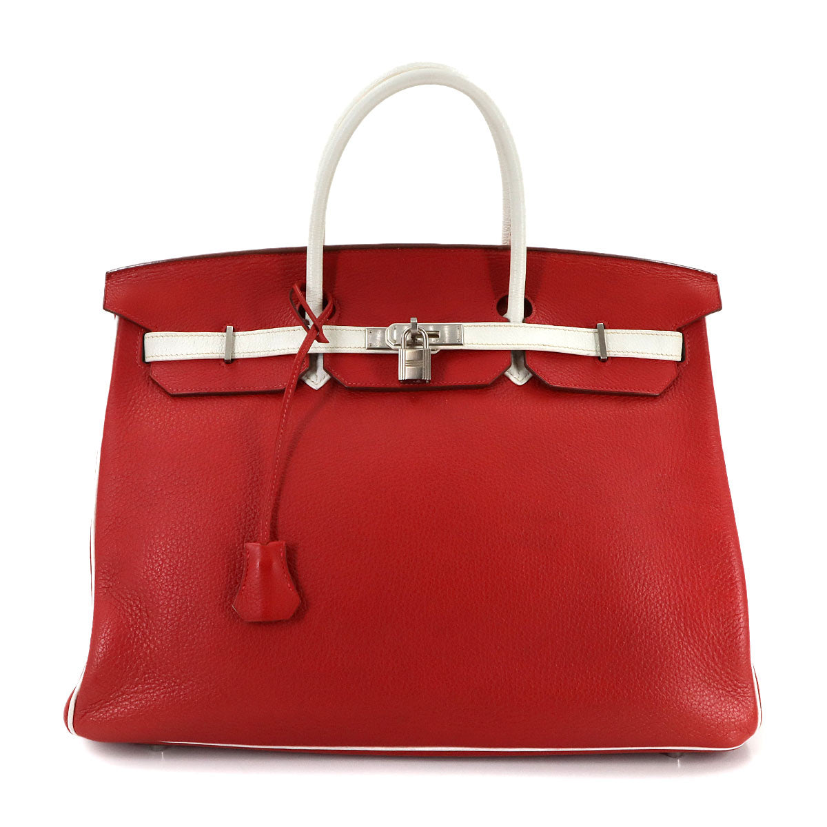 Birkin 40 SPO Personal Togo Rouge Garance White Hand Bag