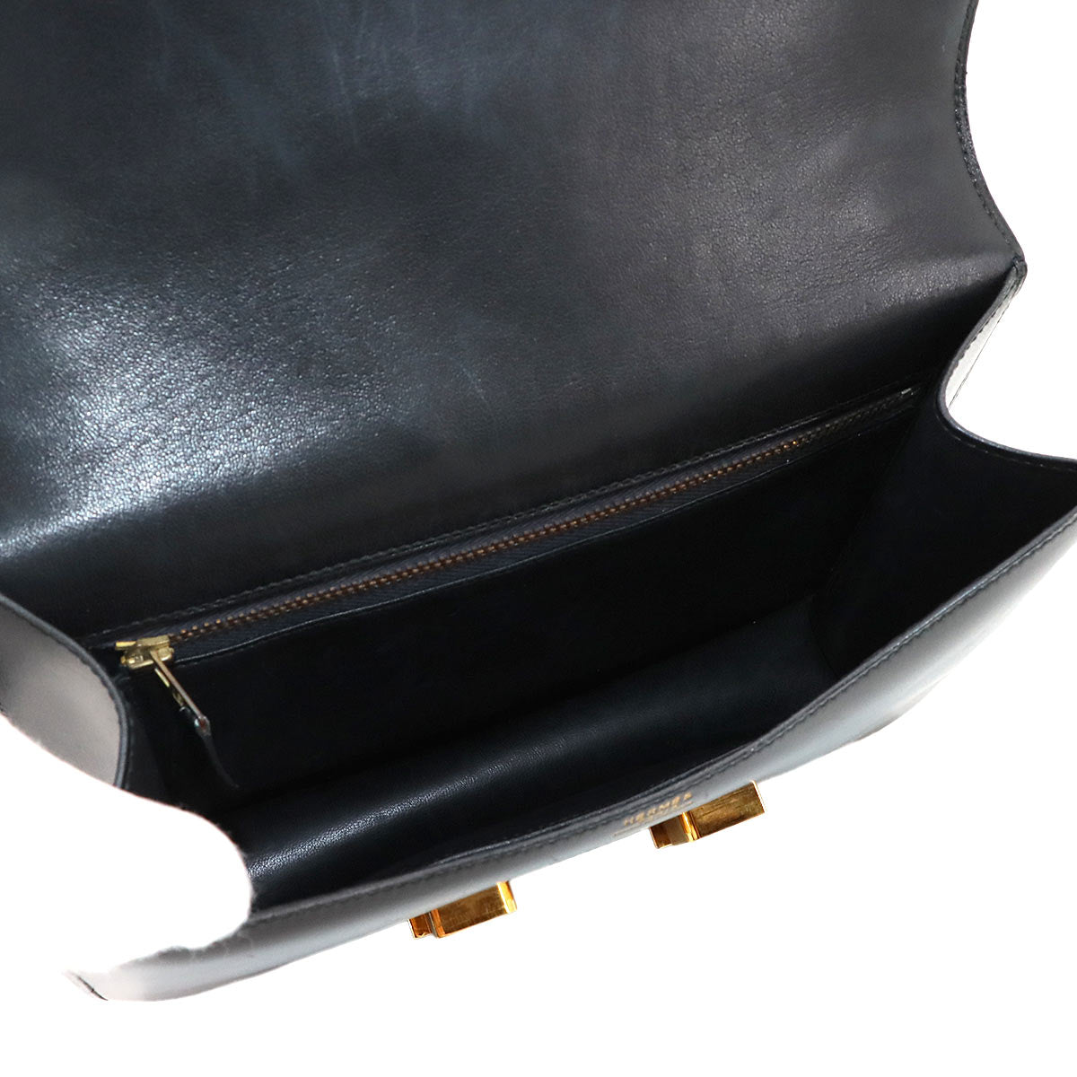 Constance 23 Shoulder Bag Box Calf Leather Black Vintage Purse