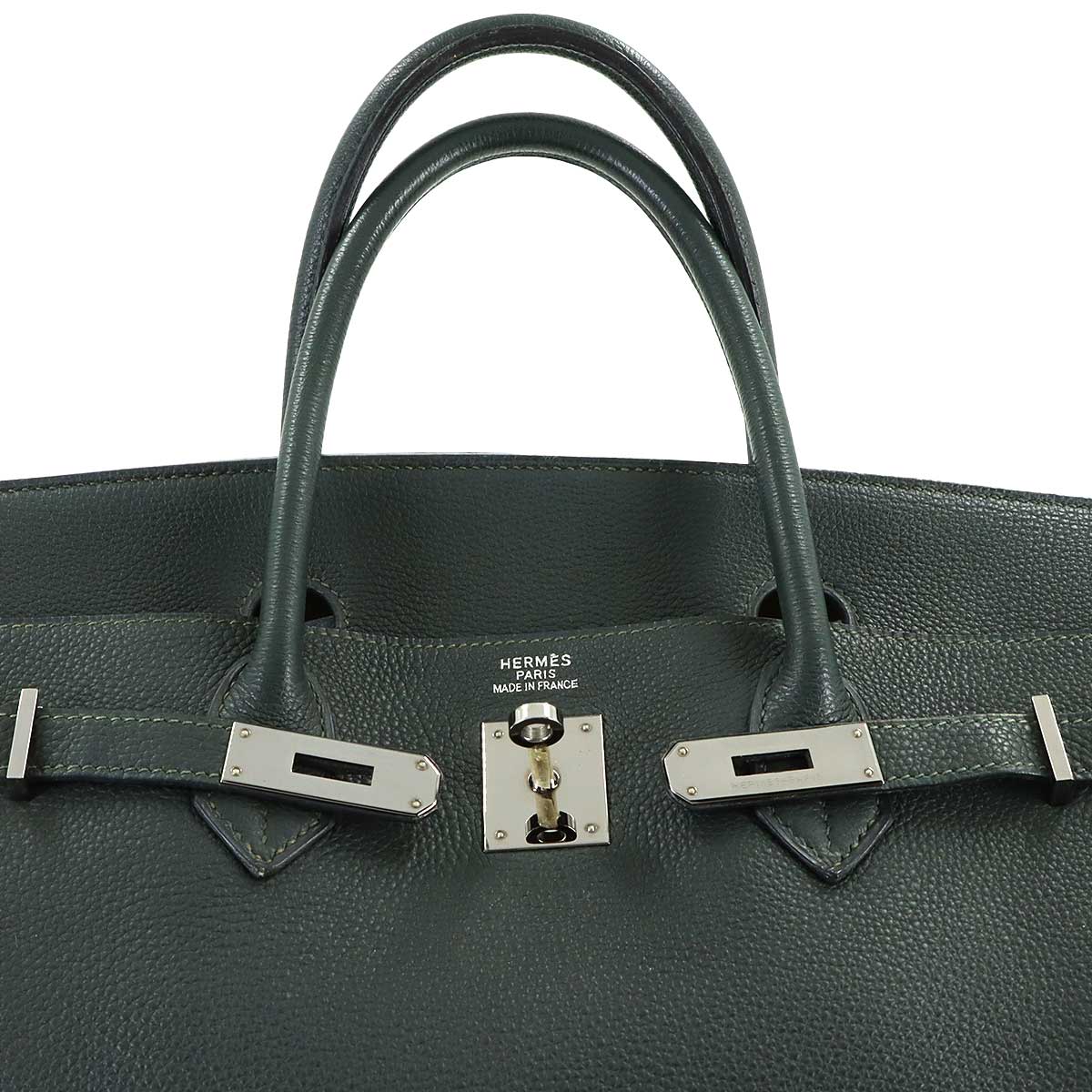 Birkin 40 Veau Togo Vert fonce Anis green Hand Bag Purse