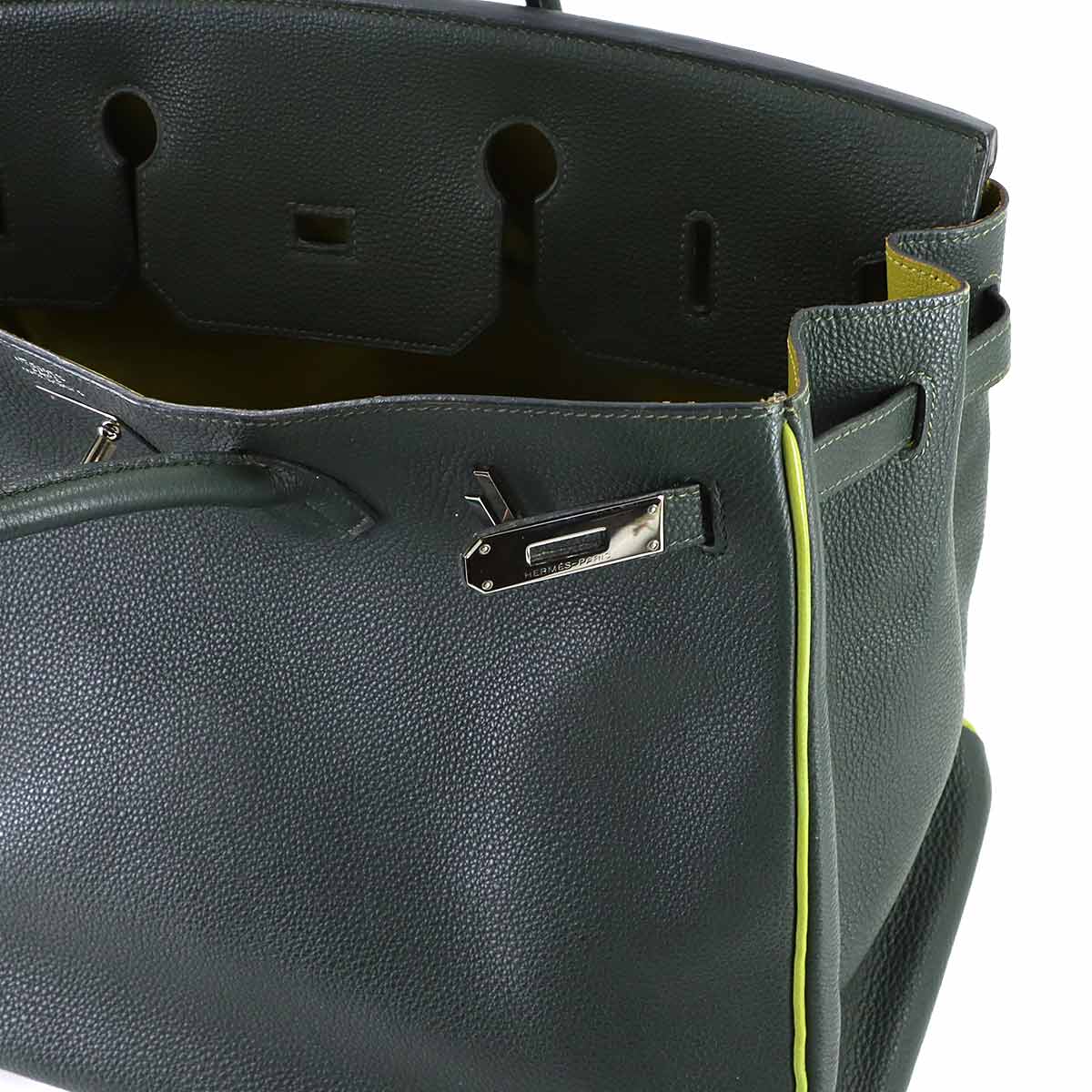 Birkin 40 Veau Togo Vert fonce Anis green Hand Bag Purse