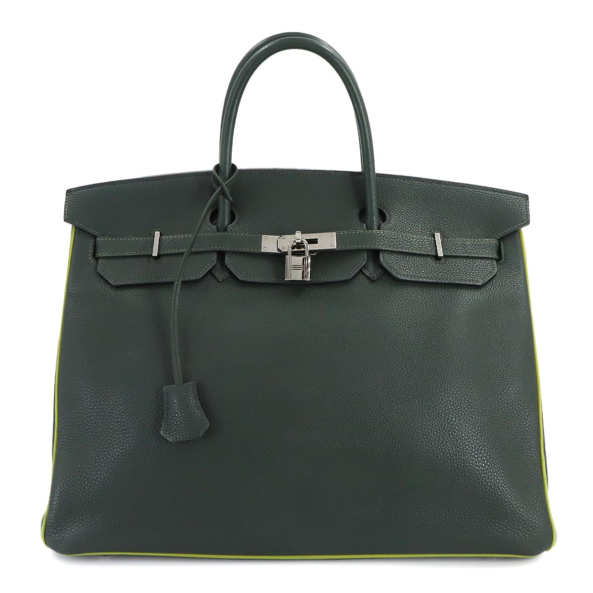 Birkin 40 Veau Togo Vert fonce Anis green Hand Bag Purse