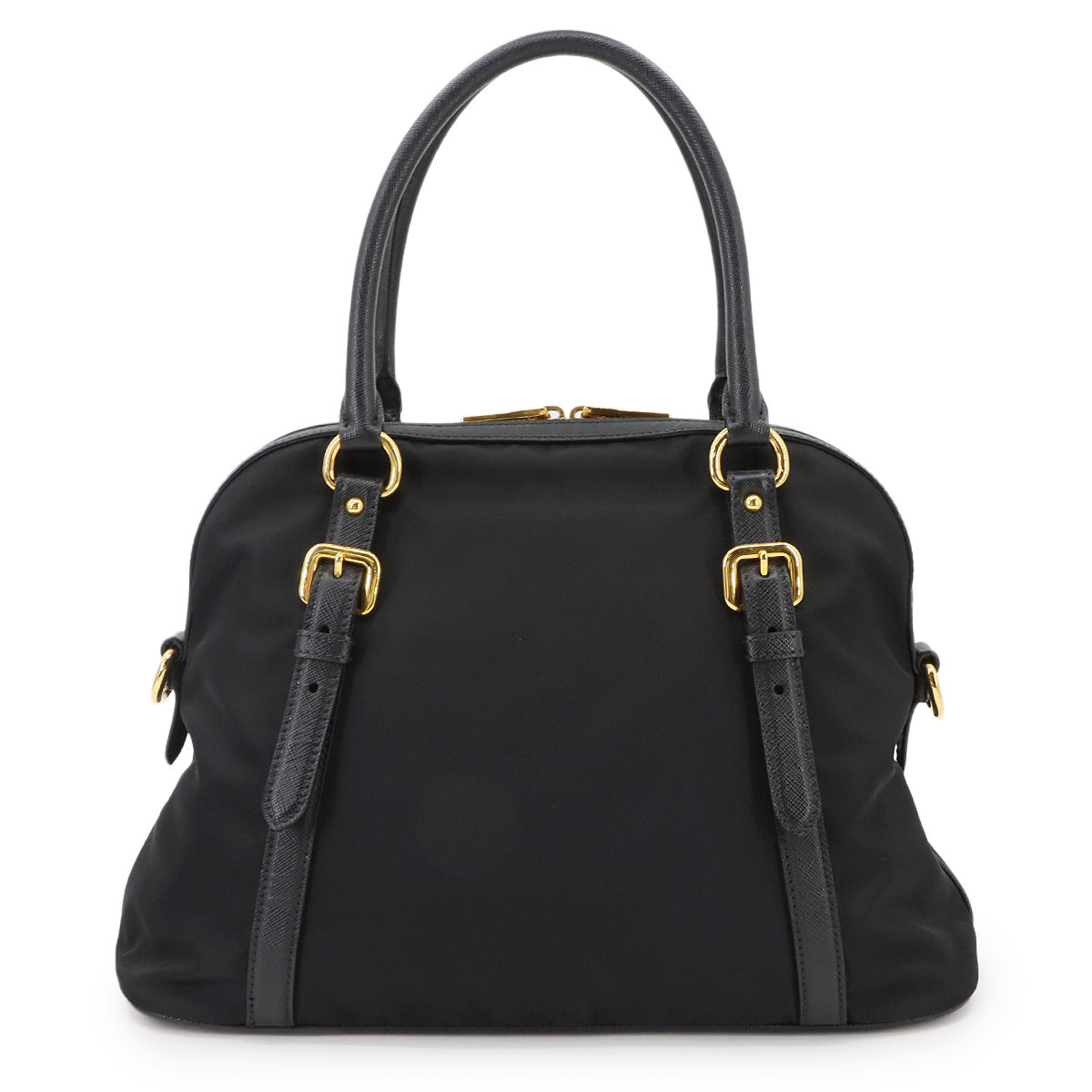 Hand Shoulder Bag Nylo Saffiano leather Nero 1BB013 Purse