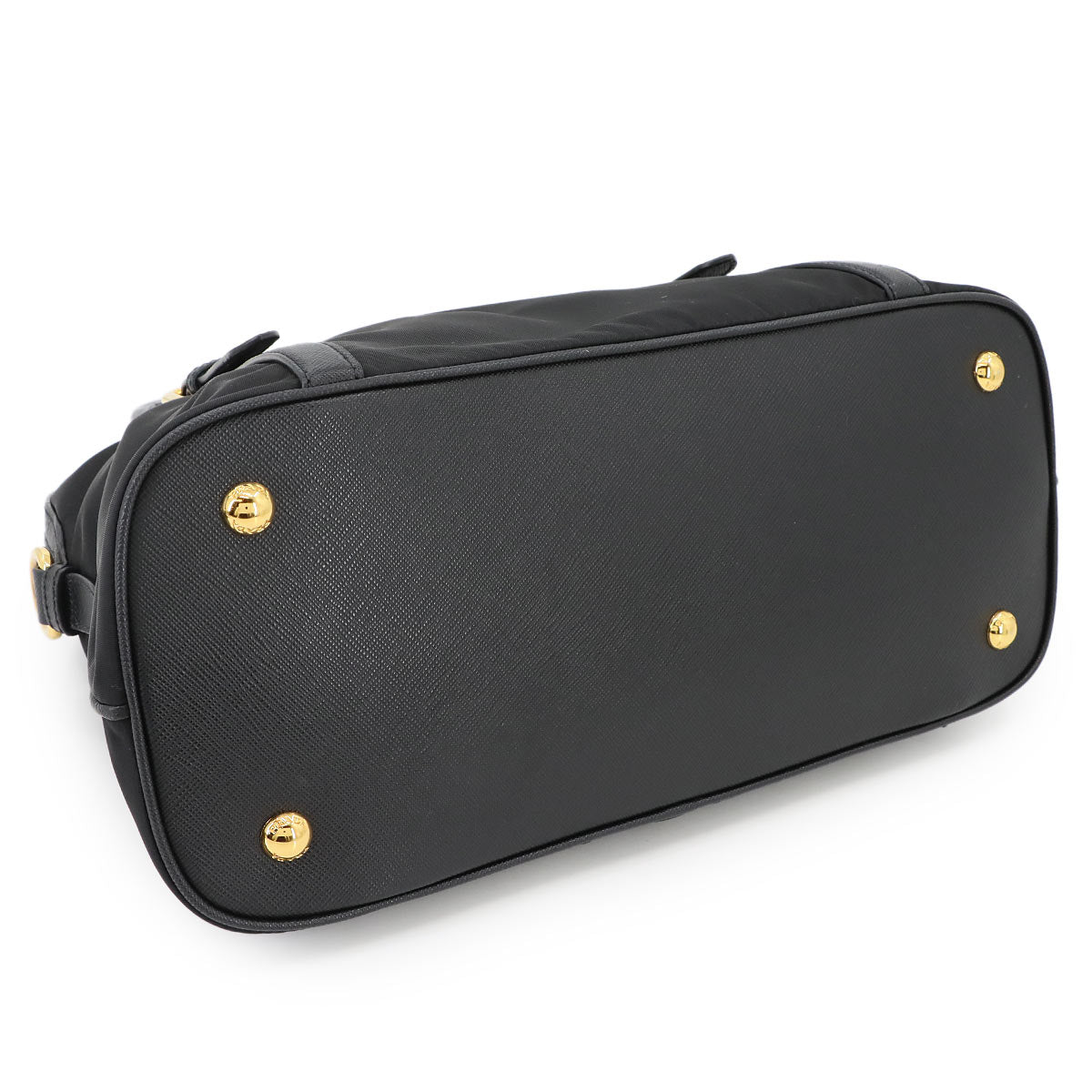 Hand Shoulder Bag Nylo Saffiano leather Nero 1BB013 Purse