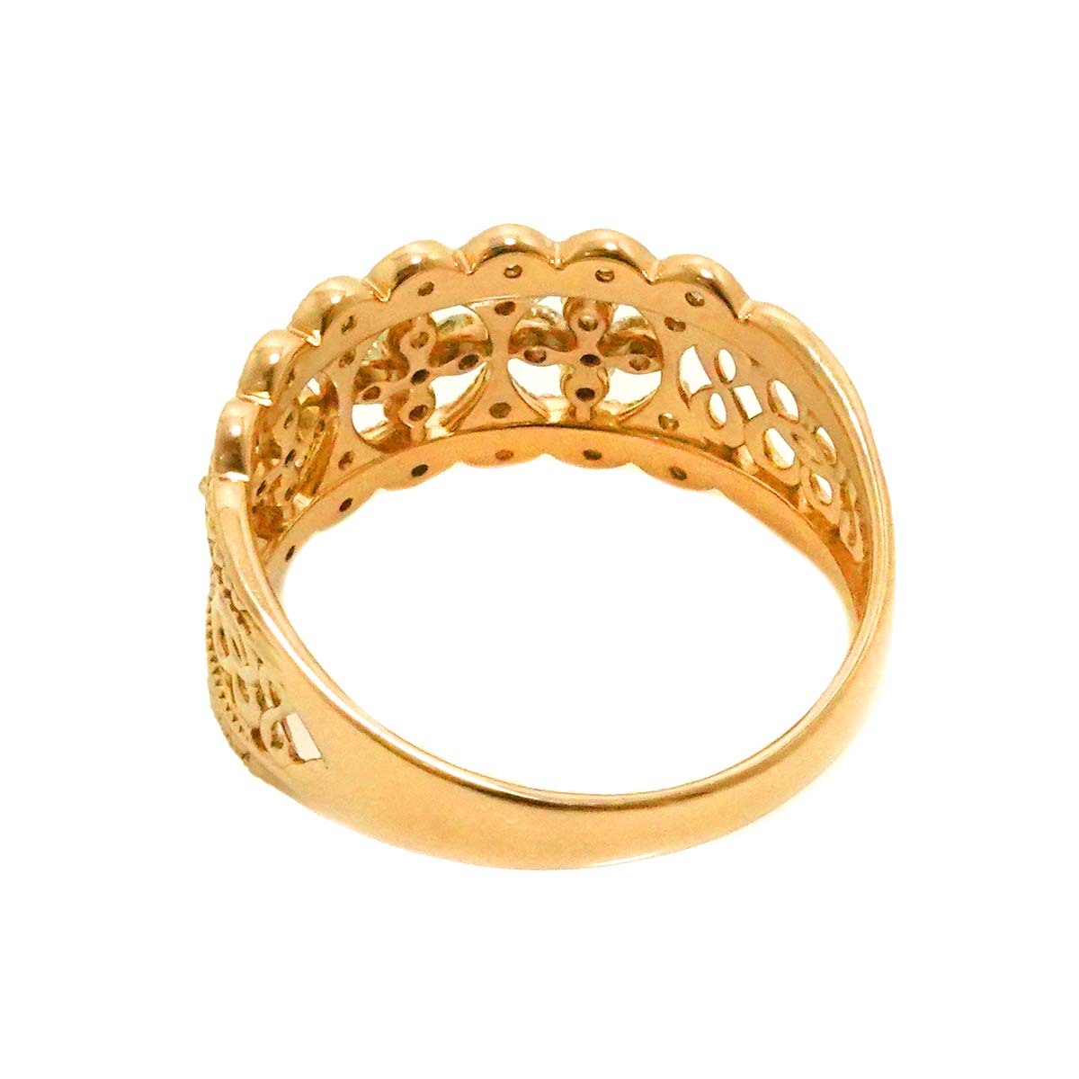 Diamond 0.43ct Ring 18K PG Pink Gold 750 Size6.25-6.5(US)