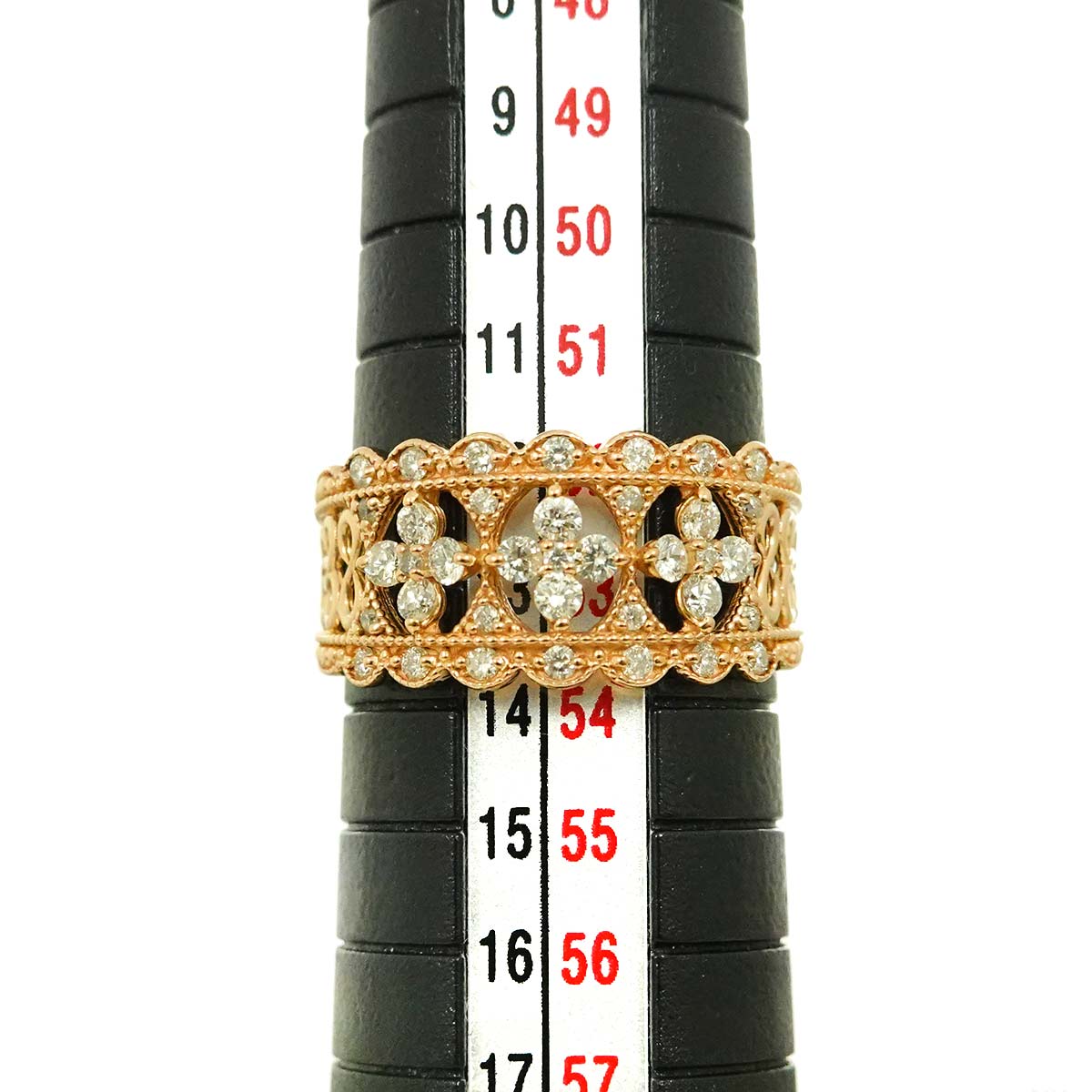 Diamond 0.43ct Ring 18K PG Pink Gold 750 Size6.25-6.5(US)