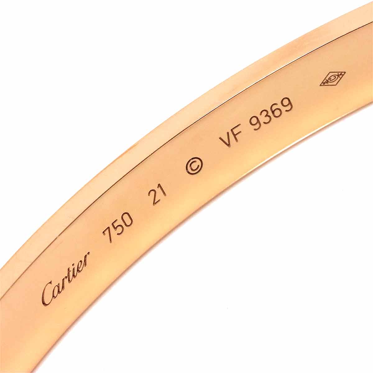 Love Bracelet Bangle 18K Pink Gold 750 Size21