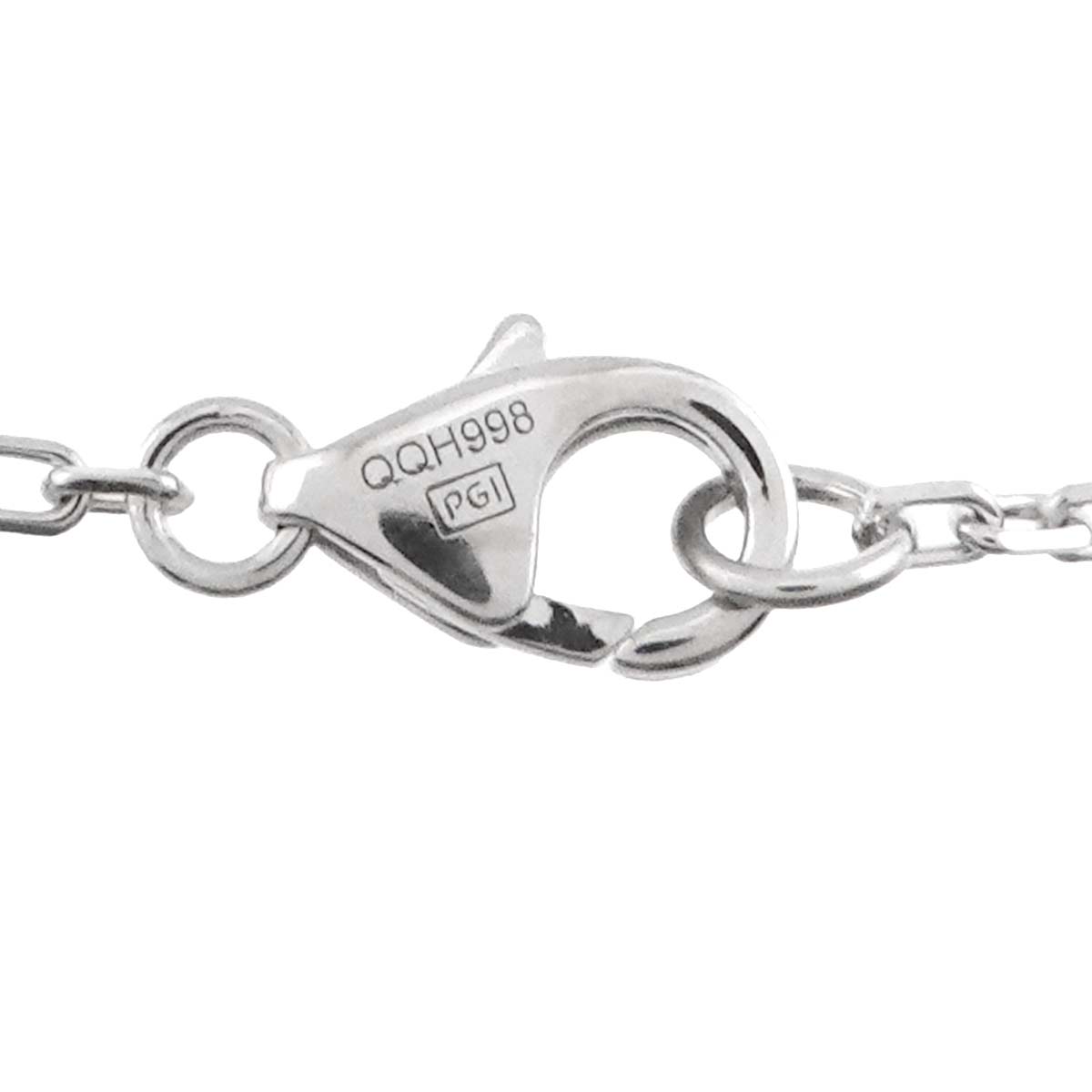 Love Pave Diamond Necklace 18K K18 WG White Gold 750