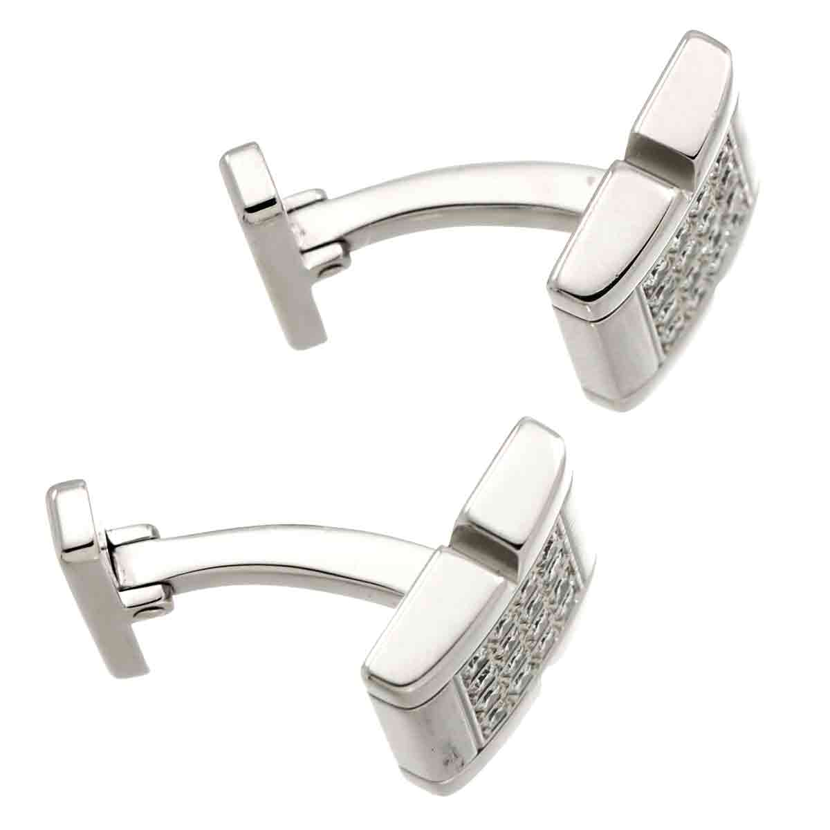 Tank Francaise Diamond Cufflinks 18K WG 750