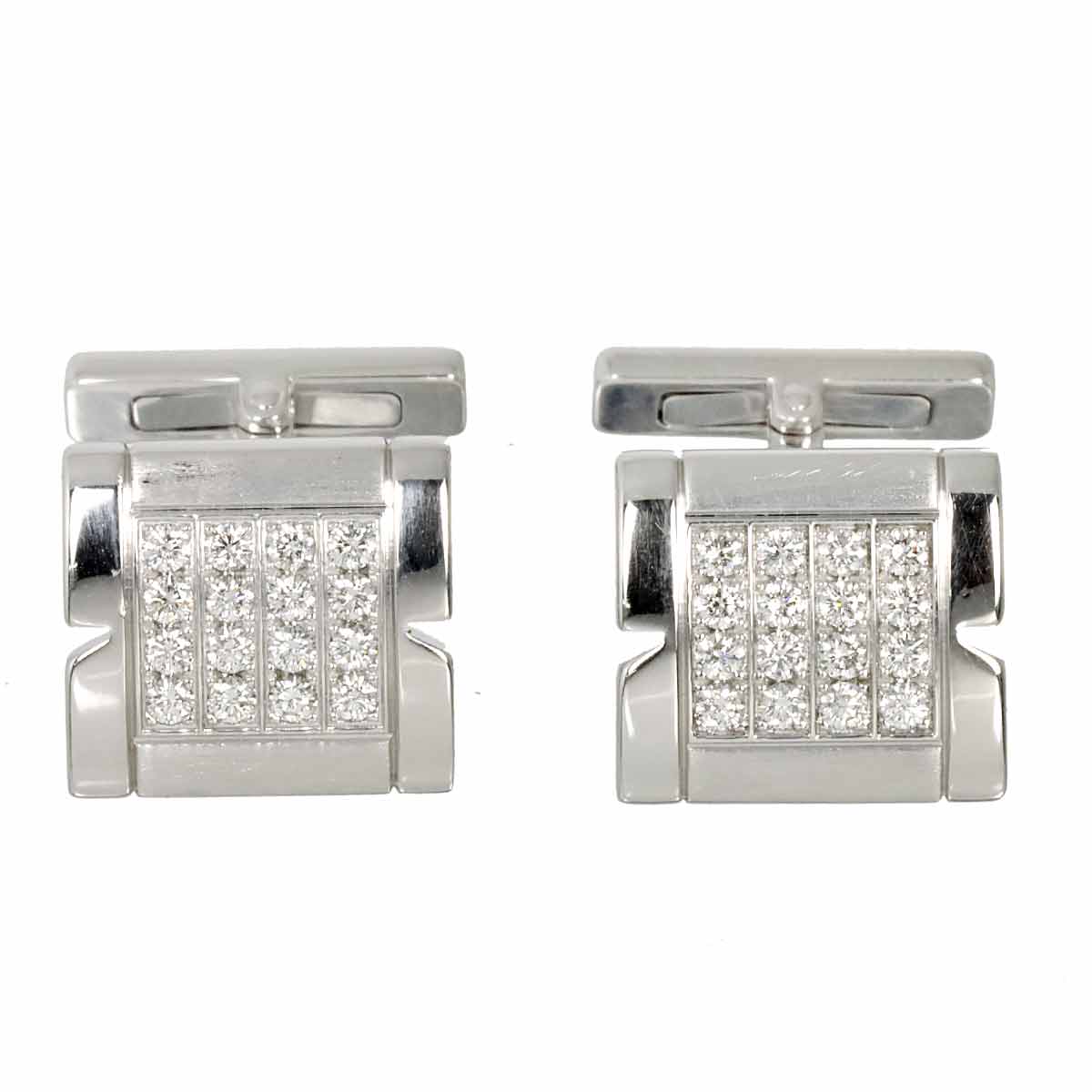 Tank Francaise Diamond Cufflinks 18K WG 750