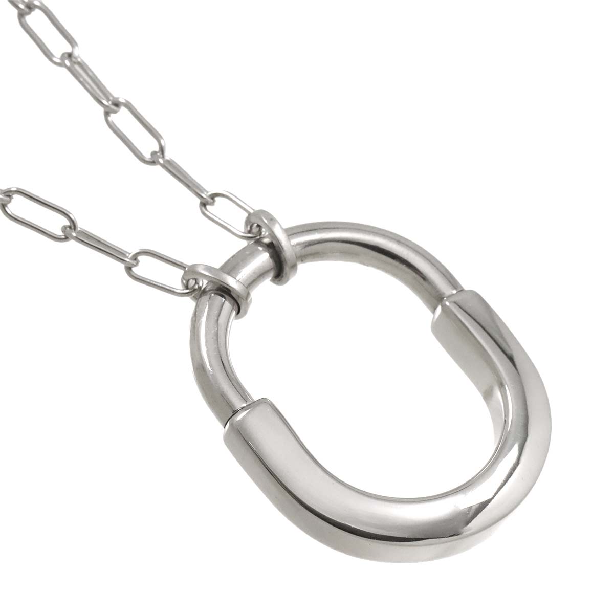 Lock Medium Necklace 18K White Gold 750