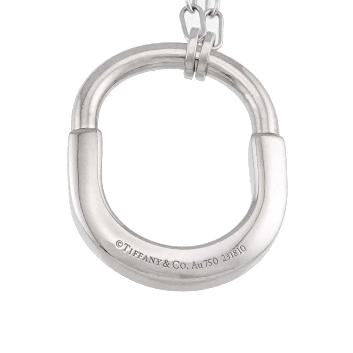 Lock Medium Necklace 18K White Gold 750