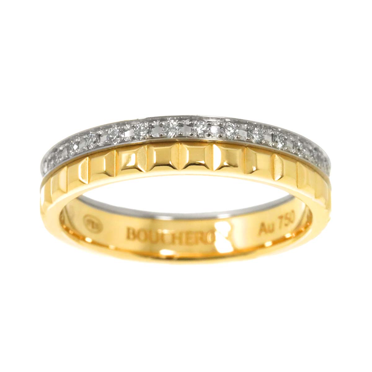 Quatre RADIANT Diamond Ring 18K WG YG 750 Size48 4.5(US)