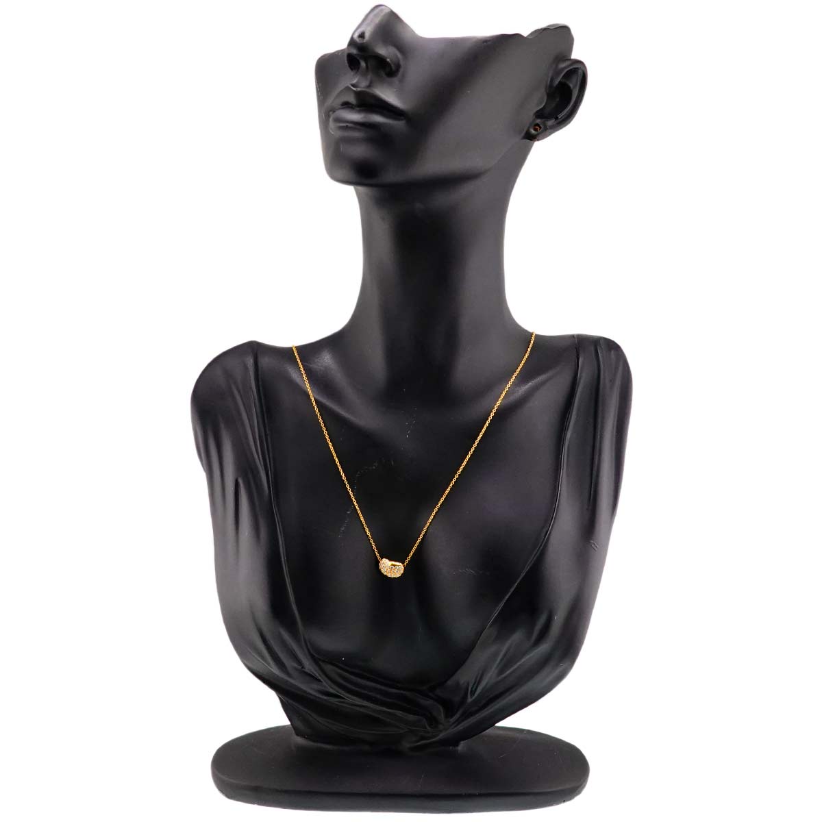 Bean Diamond Necklace 18K Yellow Gold 750