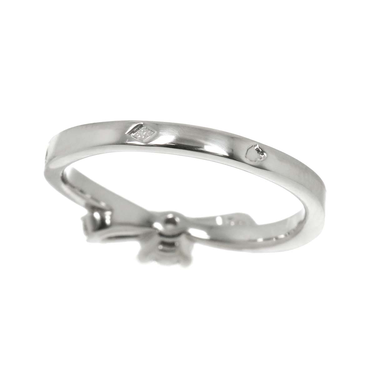 RUBAN Diamond 0.25ct E/VVS2/3EX Ring Pt size51 5.5-5.75(US)