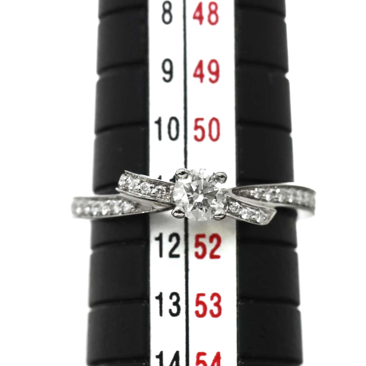 RUBAN Diamond 0.25ct E/VVS2/3EX Ring Pt size51 5.5-5.75(US)