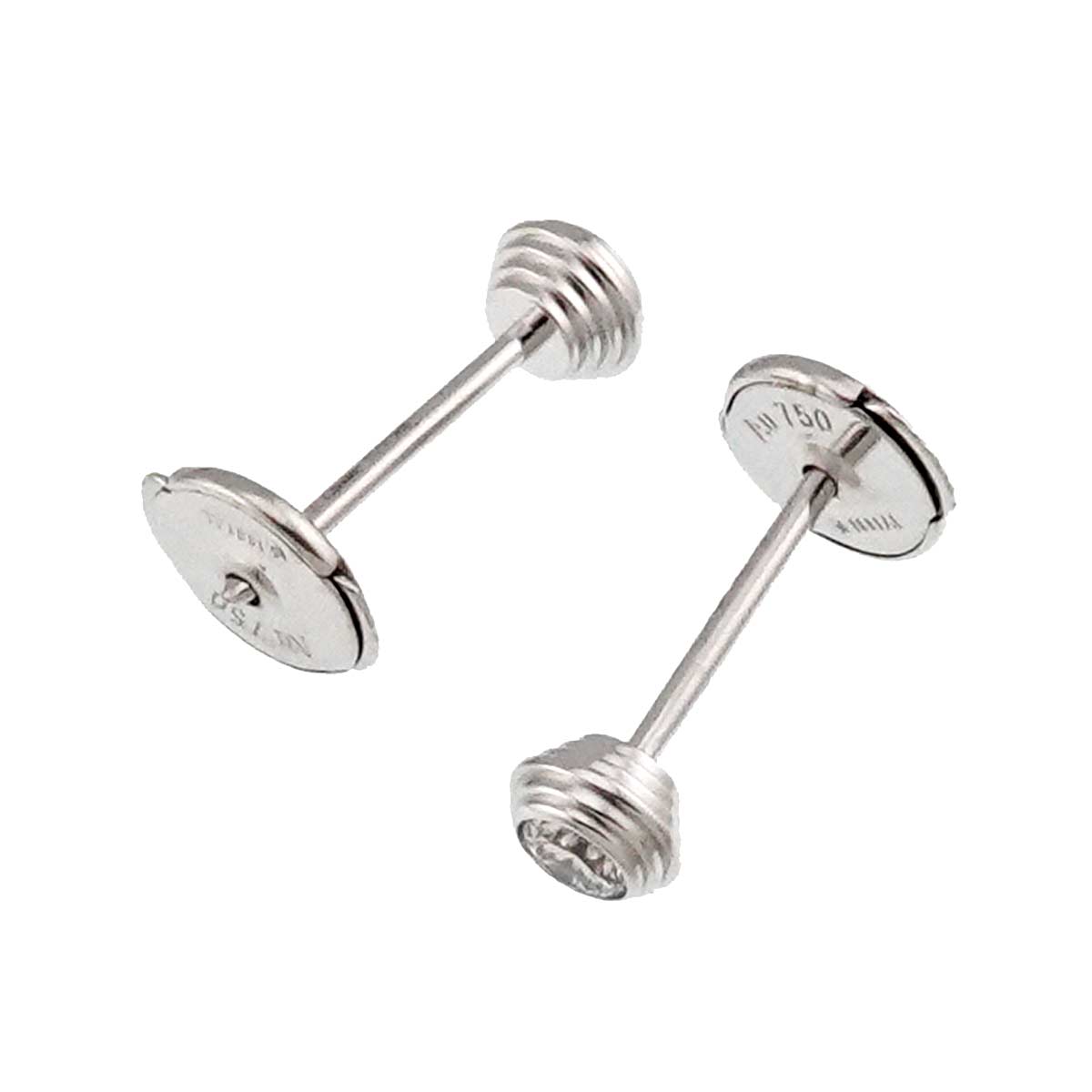 Damour SM Diamond Earrings Pierced 18K WG 750