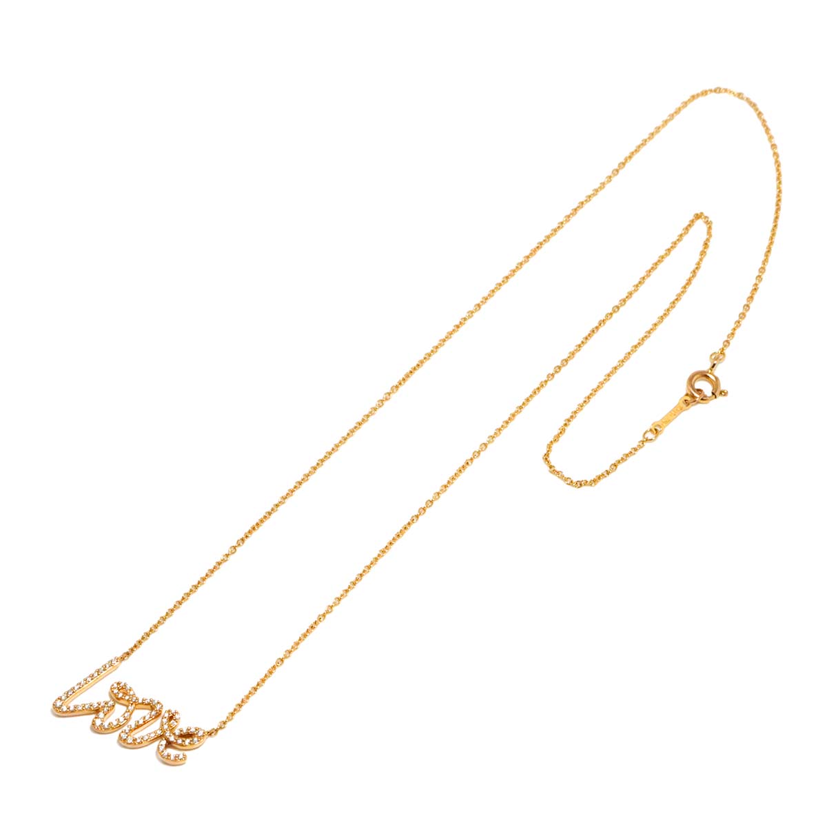 Graffiti Love Diamond Necklace 18K PG 750
