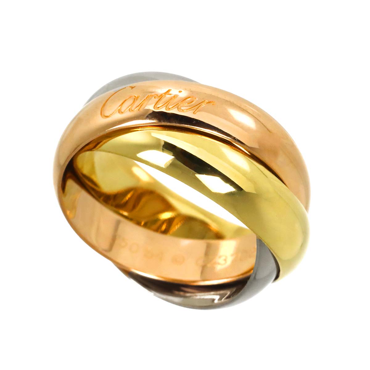 Trinity Ring LM 18K YG WG PG 750 Size54 6.75-7.25(US)