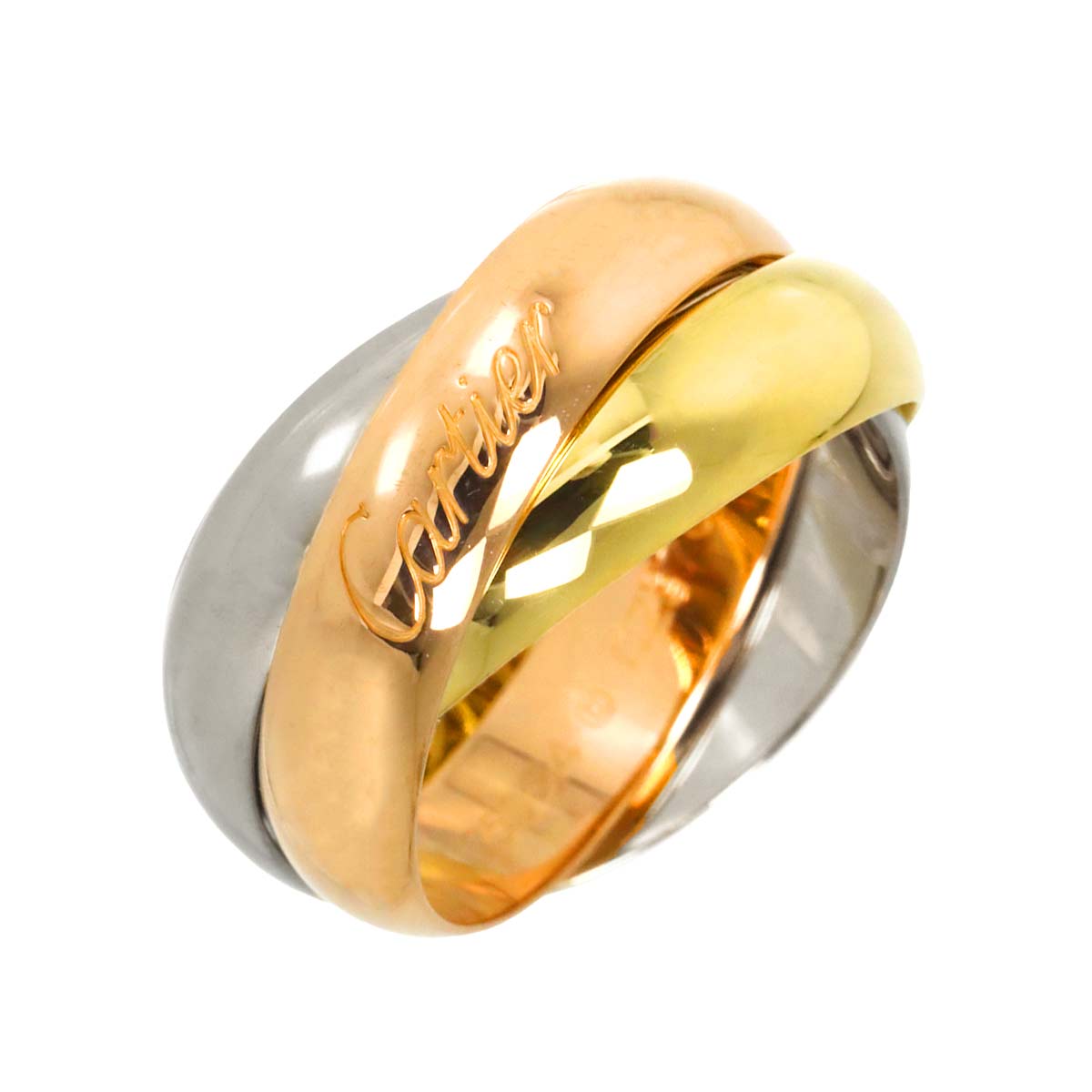 Trinity Ring LM 18K YG WG PG 750 Size54 6.75-7.25(US)