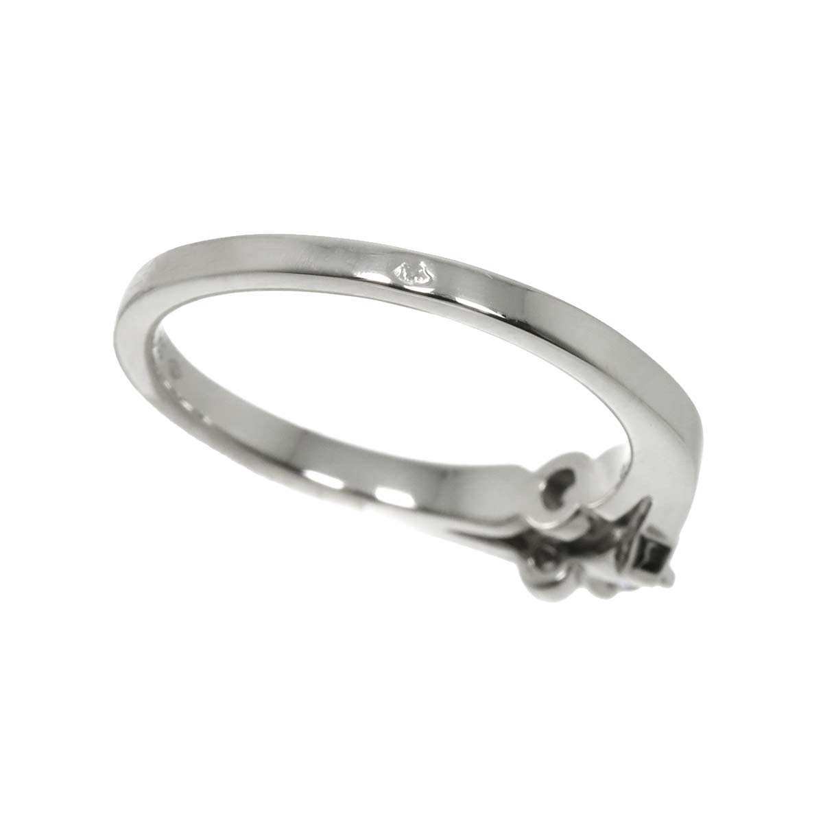 Ballerine Diamond 0.19ct D/VVS1/3EX Ring Pt Size53 6.25-6.5(US)