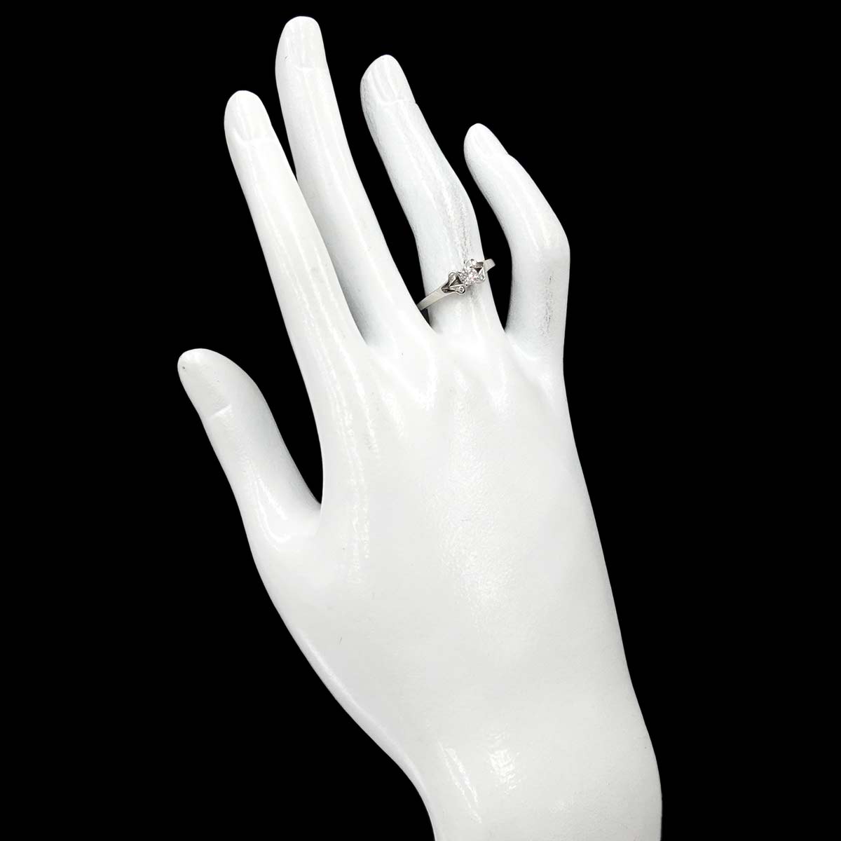 Ballerine Diamond 0.19ct D/VVS1/3EX Ring Pt Size53 6.25-6.5(US)