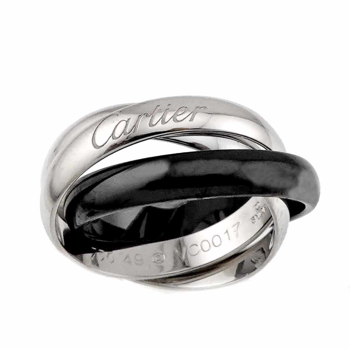 Trinity Ceramic Ring MM K18 White Gold 750 size49 5-5.25(US)