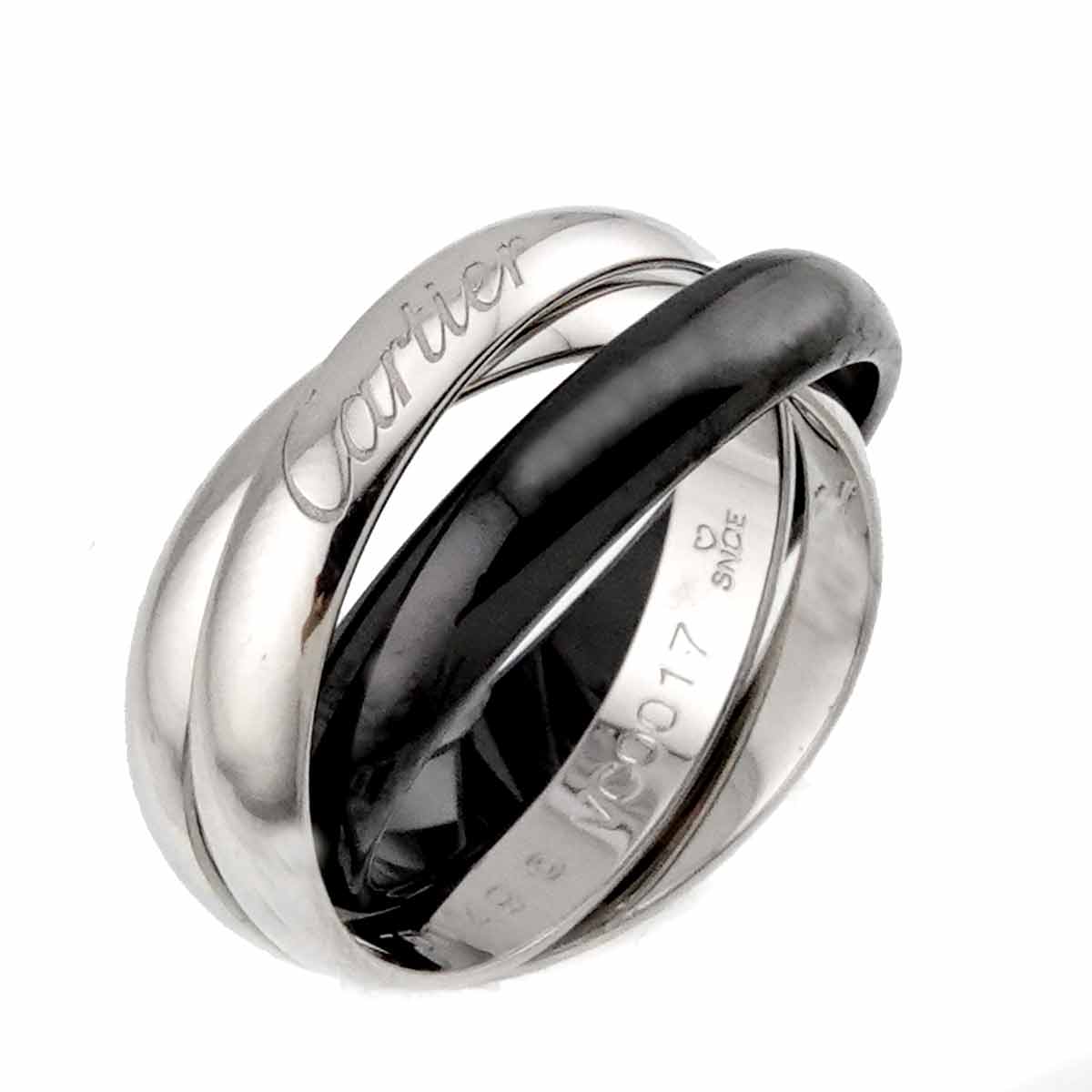 Trinity Ceramic Ring MM K18 White Gold 750 size49 5-5.25(US)