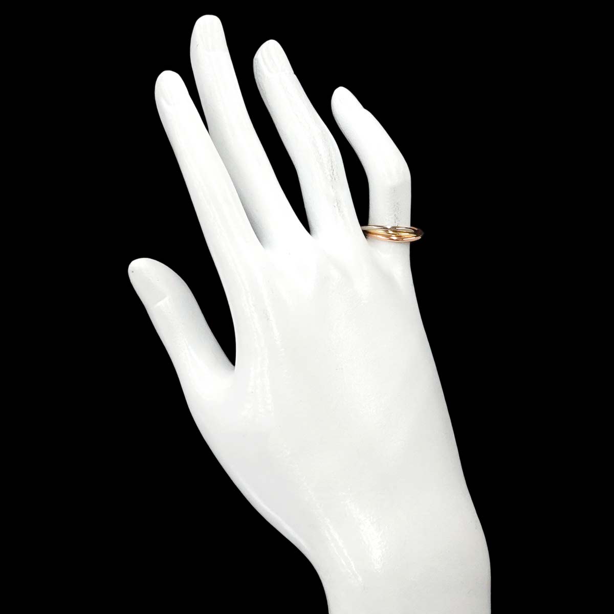 Trinity Ring 18K YG WG PG 750 Size48 4.5(US)