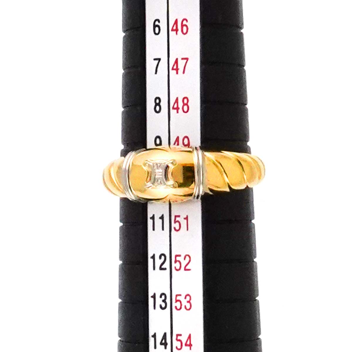 Triomphe Ring Pt 18K YG 750 size5.25(US)