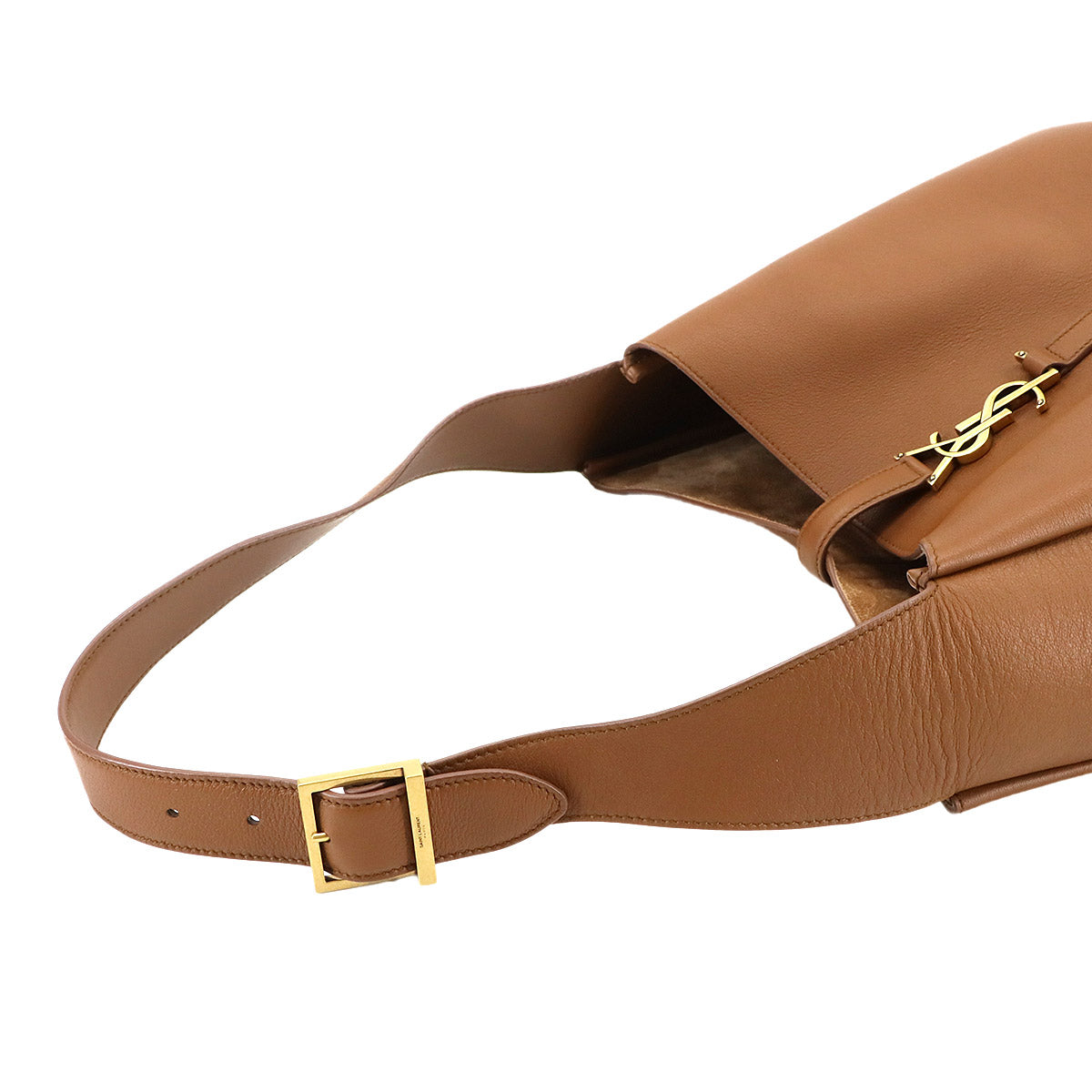 Le 5 A 7 Large Shoulder Bag Leather Brown 753837