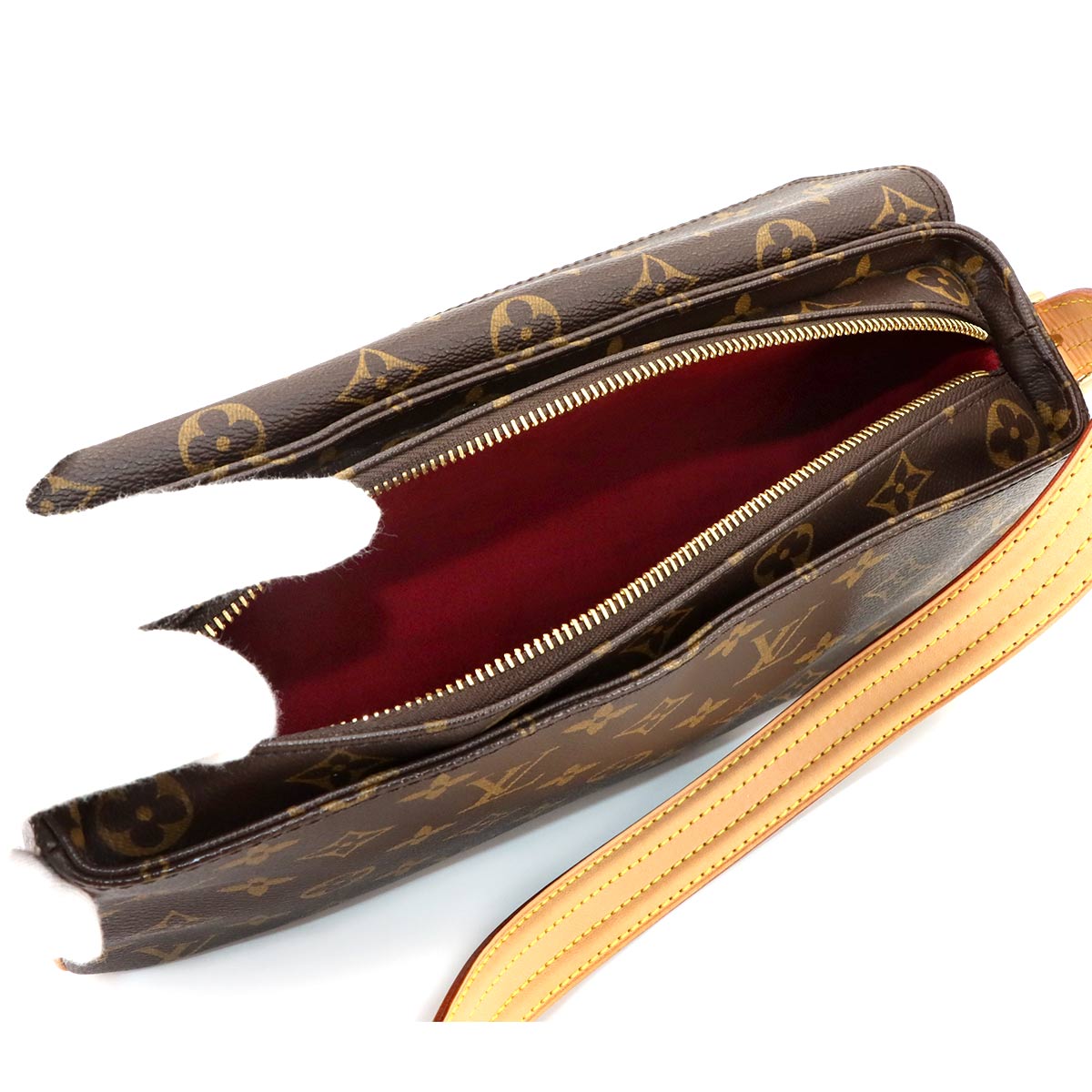 Monogram Viva Cite MM Shoulder Bag Brown M51164 Purse