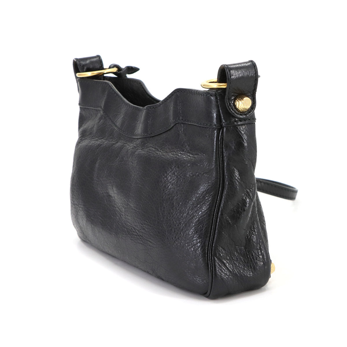 Giant Hip Shoulder Bag Leather Black 237203 Purse