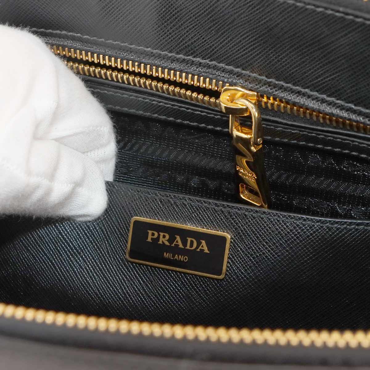 Galleria 2way Tote Shoulder Bag Saffiano Leather Black 1BA274