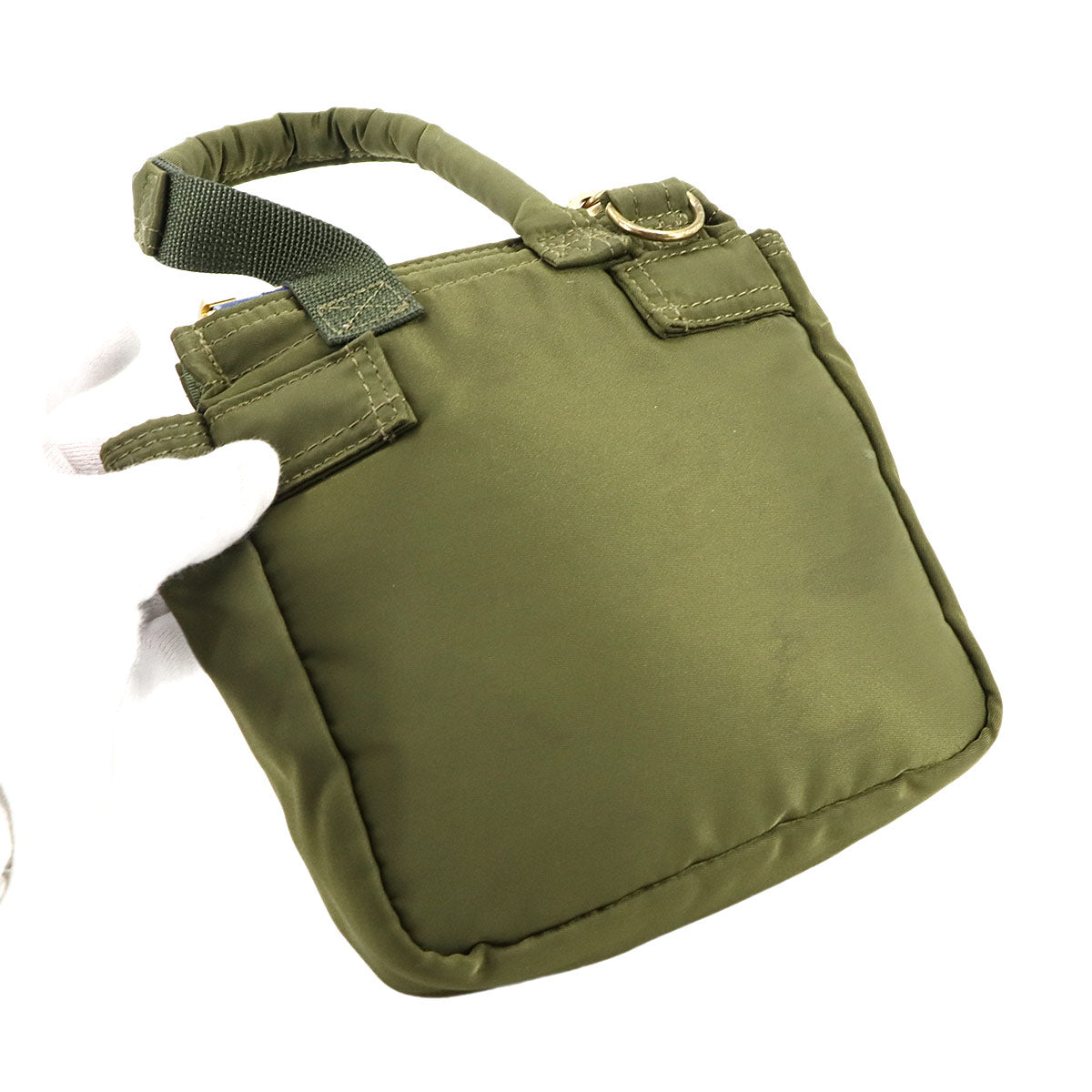 PORTER Pocket Tote Small 2way Hand Shoulder Bag Nylon Khaki