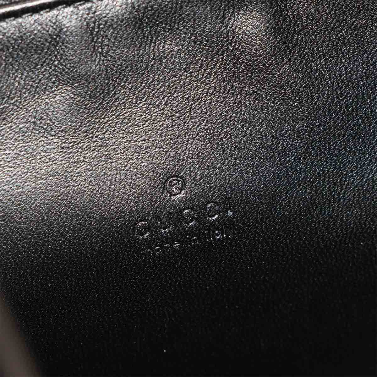 B Shoulder Bag Micro GG Suede Leather Black 834981 Purse