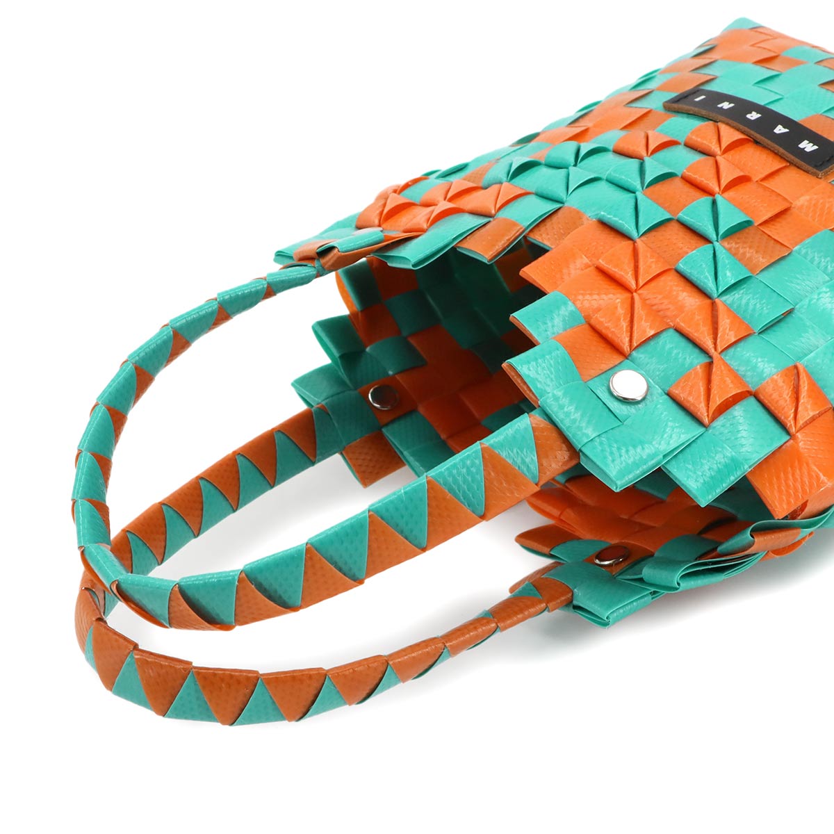 Kids Basket Hand Bag Polypropylene Green Orange