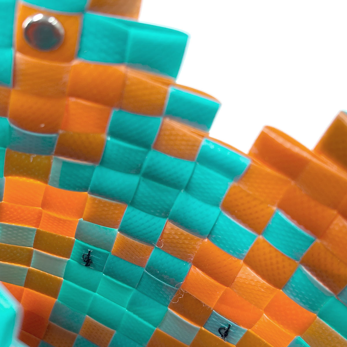 Kids Basket Hand Bag Polypropylene Green Orange