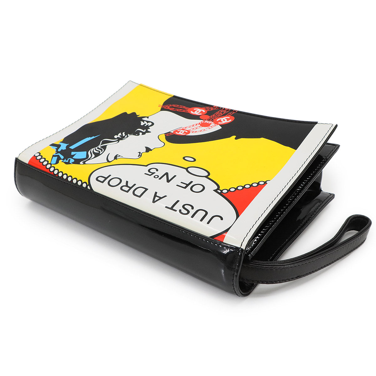 JUST A DROP OF NO.5 Clutch Bag Patent leather Leather A17585