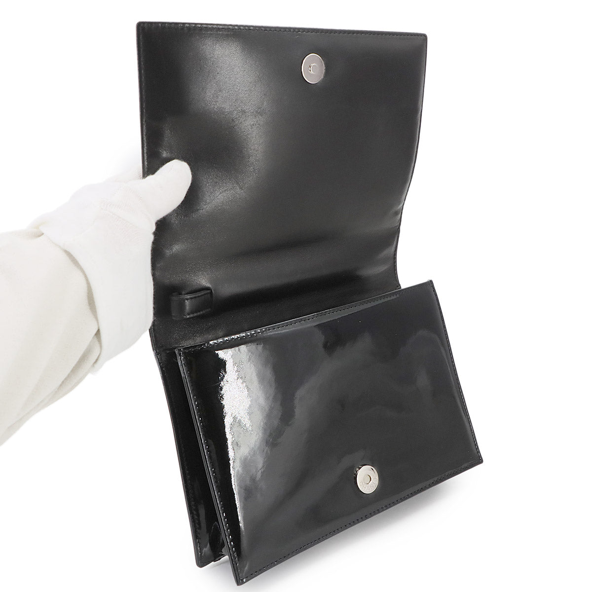 JUST A DROP OF NO.5 Clutch Bag Patent leather Leather A17585