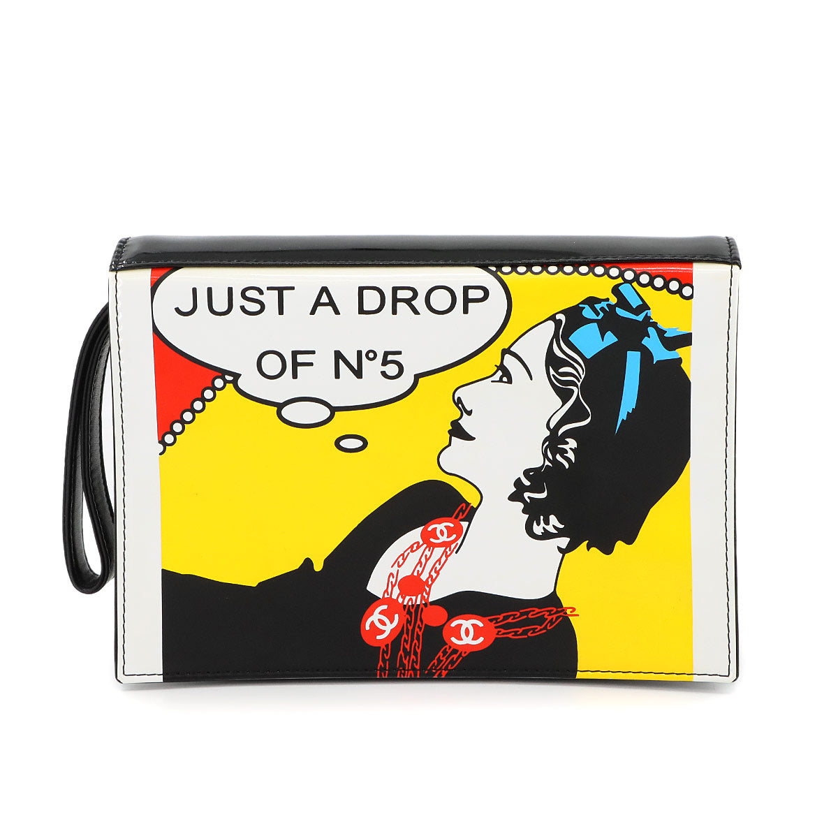 JUST A DROP OF NO.5 Clutch Bag Patent leather Leather A17585
